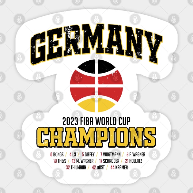 Germany Fiba World Cup Champions Light Sticker by ryanjaycruz